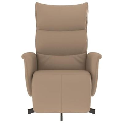 Fauteuil verstelbaar met voetensteun kunstleer cappuccinokleur Fauteuil verstelbaar met voetensteun kunstleer cappuccinokleur