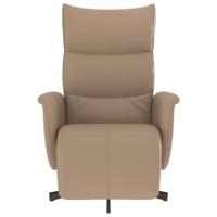 Fauteuil verstelbaar met voetensteun kunstleer cappuccinokleur - thumbnail