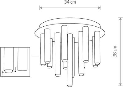 Lyora Witte plafondlampStalactite - 8355