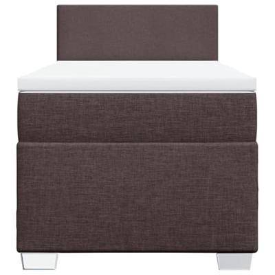 Boxspring met matras stof donkerbruin 80x200 cm