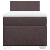 Boxspring met matras stof donkerbruin 80x200 cm - thumbnail