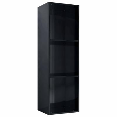 vidaXL Boekenkast/tv-meubel 36x30x114 cm spaanplaat hoogglans zwart vidaXL Boekenkast/tv-meubel 36x30x114 cm spaanplaat hoogglans zwart
