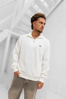 Lacoste Half Zip Sweater Heren Wit - Maat S - Kleur: Wit | Soccerfanshop