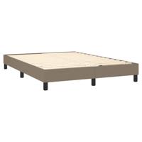Boxspring met matras stof taupe 140x200 cm - thumbnail