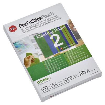 GBC Peel`n Stick Lamineerhoezen A4 2x100 micron Glanzend (100) GBC Peel`n Stick Lamineerhoezen A4 2x100 micron Glanzend (100)