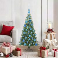 VidaXL Kerstboom met 150 led met standaard groen 120 cm pvc - thumbnail