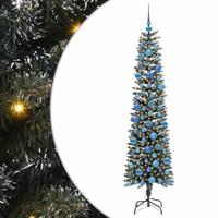 Kunstkerstboom met 300 LED Groen 180 cm PVC en Plastic en Staal - thumbnail