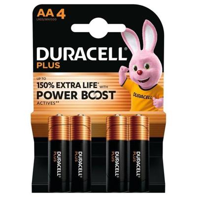 Batterij duracell plus powerboost 4x aa | 20 stuks