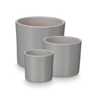 Pottenset Ibergarden Grijs Klei Ø 14 cm Ø 22 cm Ø 17 cm 3 Onderdelen - thumbnail