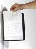 Durable Wandhouder | 5 zichtpanelen | zwart | met profielframef. | 1 stuk - 591401 591401 - thumbnail