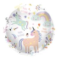 Folat BV Folieballon happy birthday unicorns 45cm. - thumbnail