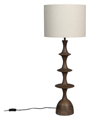 Dutchbone Tafellamp 'Cath' Mangohout en linnen