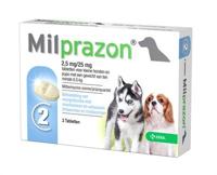 KRKA MILPRAZON ONTWORMINGSTABLETTEN HOND >0,5 KG 2,5 MG/25 MG 2 TBL - thumbnail