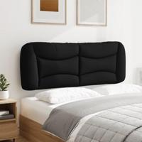Hoofdbordkussen 120 cm stof zwart - thumbnail
