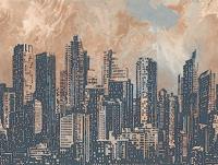 Livingwalls The Wall II - Oranje - Gebouw - 393331 - thumbnail