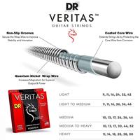 DR Strings VTE-9/46 Veritas Light to Medium 9-46 elektrische gitaarsnaren - thumbnail