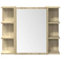 3-delige Badkamermeubelset bewerkt hout sonoma eikenkleurig - thumbnail