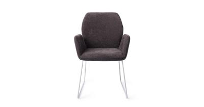 Jesper Home Eetkamerstoel 'Misaki' Slide White, kleur Almost Black