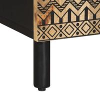 Tv-meubel 105x33,5x46 cm massief ruw mangohout zwart - thumbnail