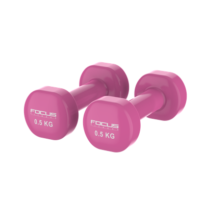 Vinyl Dumbbells - Focus Fitness - 2 x 0,5 kg