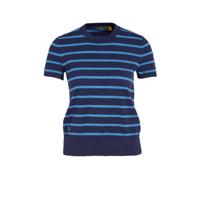 POLO Ralph Lauren gestreepte fijngebreide top blauw - thumbnail
