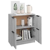 Dressoir 60x30x70 cm bewerkt hout grijs sonoma eiken - thumbnail