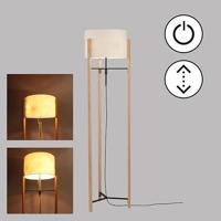 Fischer & Honsel SchemerlampShine-Wood met crème kap - 40484 - thumbnail
