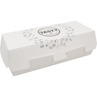 Bak | Karton + kleicoating | TASTY | paninibox | 179x70x60mm | wit | 400 stuks - thumbnail