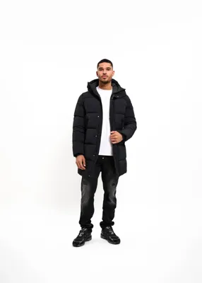 Malelions Mid Length Puffer Winterjas Heren Zwart - Maat L - Kleur: Zwart | Soccerfanshop