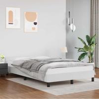 Bedframe met hoofdbord kunstleer wit 120x200 cm - thumbnail
