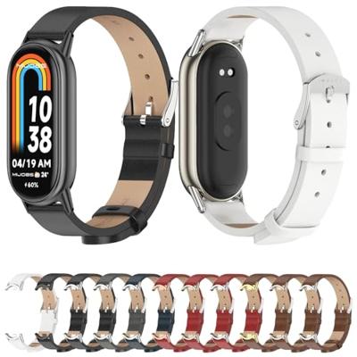 PU leren bandje - Donkerblauw - Xiaomi Smart Band 8 & 9 PU leren bandje - Donkerblauw - Xiaomi Smart Band 8 & 9