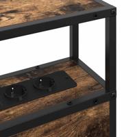 Opberghoofdbord met plank Gerookt eiken 75 cm Bewerkt hout - thumbnail