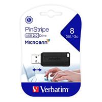 Verbatim Pin Stripe USB-stick 8 GB Zwart 49062 USB-A 2.0 - thumbnail