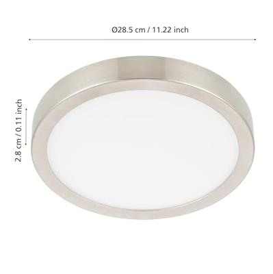 Eglo PlafonnièreZigbee Fueva-Z RVS - Ø 28,5cm - 98845