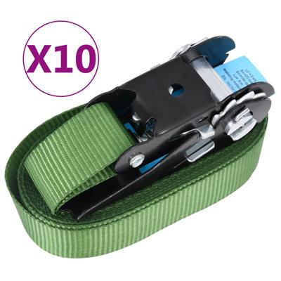 VidaXL Spanbanden 10 st 800 dan 6 m groen VidaXL Spanbanden 10 st 800 dan 6 m groen