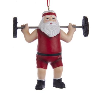 Weightlifter Santa 10,5 cm kerstbal kerst Kurt S. Adler - Kurt s adler Weightlifter Santa 10,5 cm kerstbal kerst Kurt S. Adler - Kurt s adler