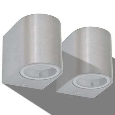 VidaXL Led-wandlamp tuin neerwaarts rond 2 st VidaXL Led-wandlamp tuin neerwaarts rond 2 st