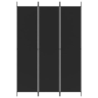 Kamerscherm met 3 panelen 150x220 cm stof zwart Kamerscherm met 3 panelen 150x220 cm stof zwart