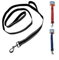 Nobleza Hondenriem met handvatten - 2 Meter - Reflecterend - Breedte 2,5 cm - thumbnail