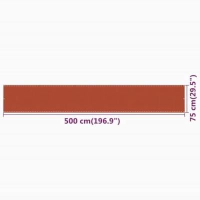 VidaXL Balkonscherm 75x500 cm hdpe oranje