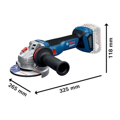 Bosch Blauw GWS 18V-11 S Accu Haakse Slijper | Exclusief Accu's en Lader in L-boxx - 06019N4001 Bosch Blauw GWS 18V-11 S Accu Haakse Slijper | Exclusief Accu's en Lader in L-boxx - 06019N4001