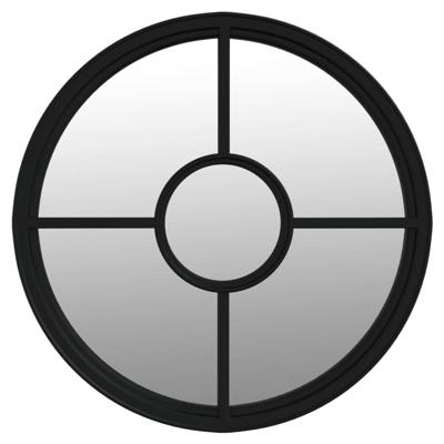 VidaXL Spiegel rond 40x4 cm ijzer zwart