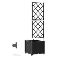 Tuin Bloempot Zwart 40 x 40 x 142 cm Staal - thumbnail