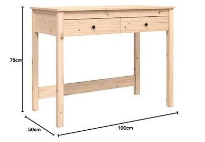Bureau met lades 100x50x78 cm massief grenenhout Bureau met lades 100x50x78 cm massief grenenhout