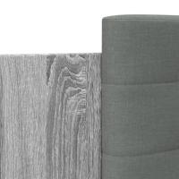 Bedframe met hoofdeinde grijs sonoma eiken 135x190 cm - thumbnail