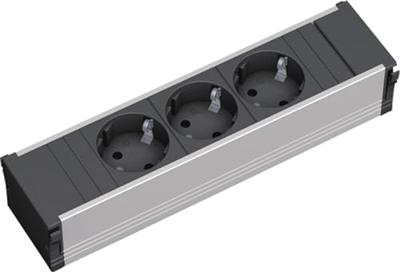 Bachmann 333.1007 Stekkerdoos zonder schakelaar Aluminium, Zwart Randaarde stekker Bachmann 333.1007 Stekkerdoos zonder schakelaar Aluminium, Zwart Randaarde stekker
