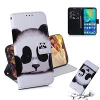 Panda patroon gekleurde tekening horizontale Flip lederen case voor Huawei mate 20 Pro met houder & card slots & portemonnee - thumbnail