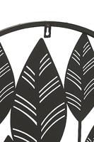 J-Line wanddecoratie Bladeren - metaal - zwart - thumbnail