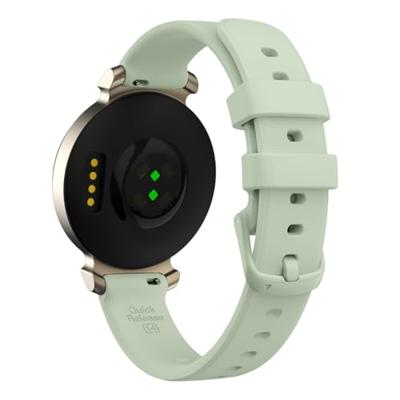 By Qubix - Siliconen bandje - Lichtgroen - Compatible met Garmin Lily 2 - Compatible Garmin bandje