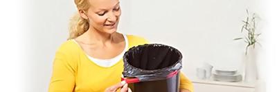 Swirl pedaalemmerzakken met fixeerband 35 liter 10 stuks - thumbnail
